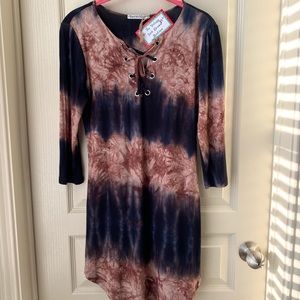 Boutique quarter sleeve bodycon mini dress/blouse